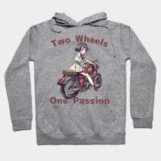 Anime girl biker Biker chick Biking Hoodie